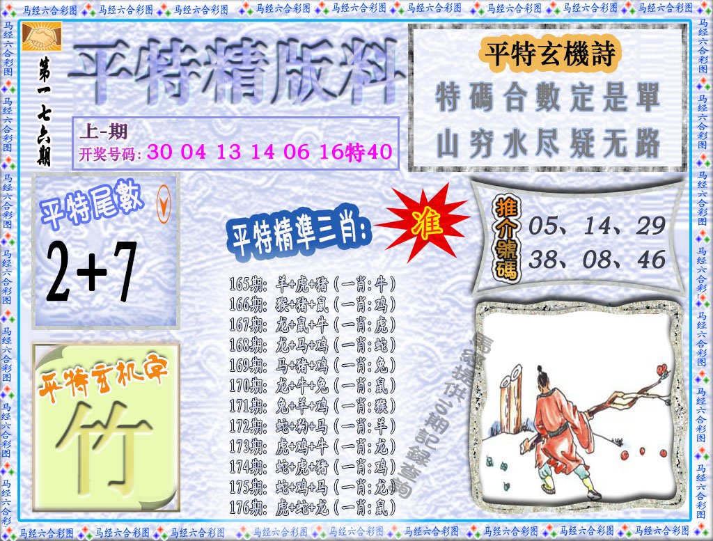 2024176期平特精版料