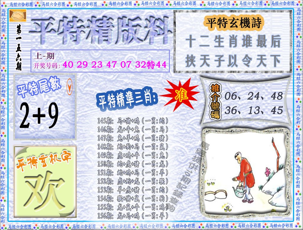 2024156期平特精版料