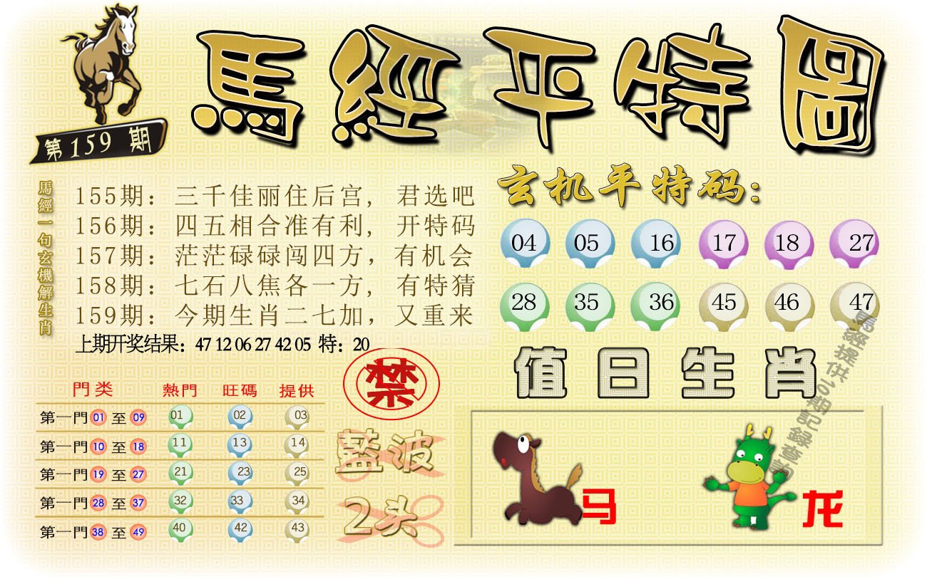 2024159期马经平特图