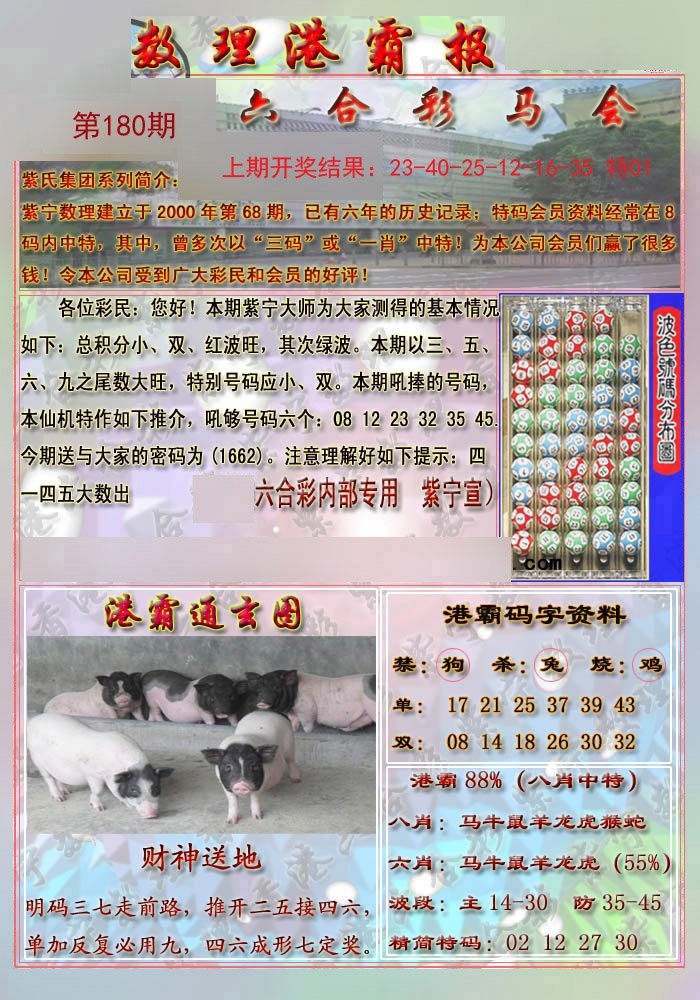 2024180期港霸报