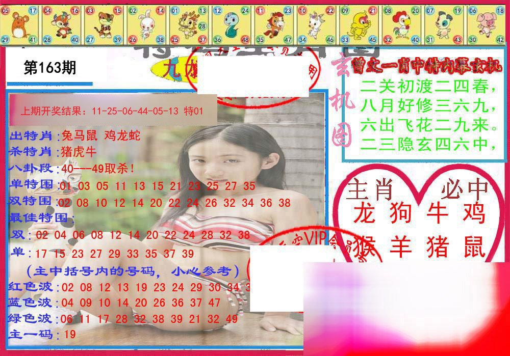 2024163期特码生肖图