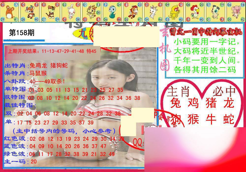2024158期特码生肖图