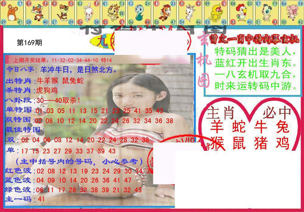 2024169期特码生肖图