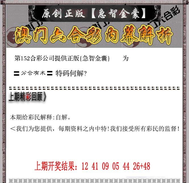 2024152期急智金囊