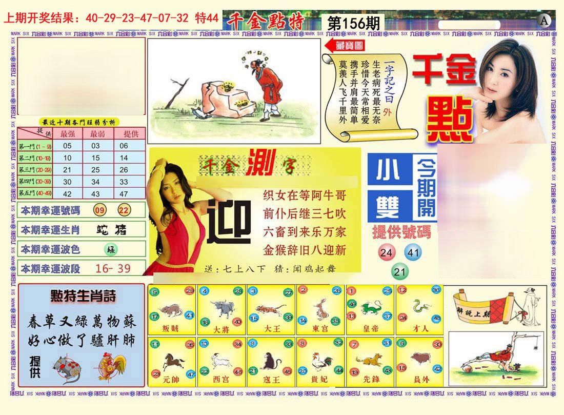 2024156期千金点特A