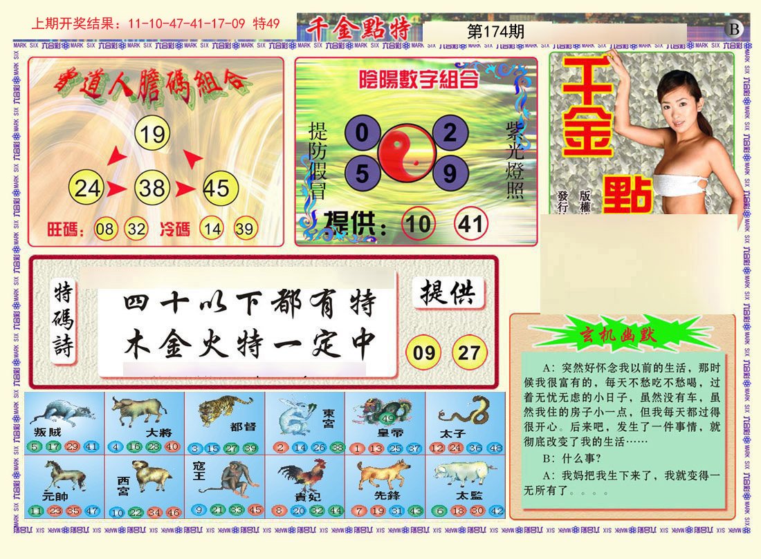 2024174期千金点特B