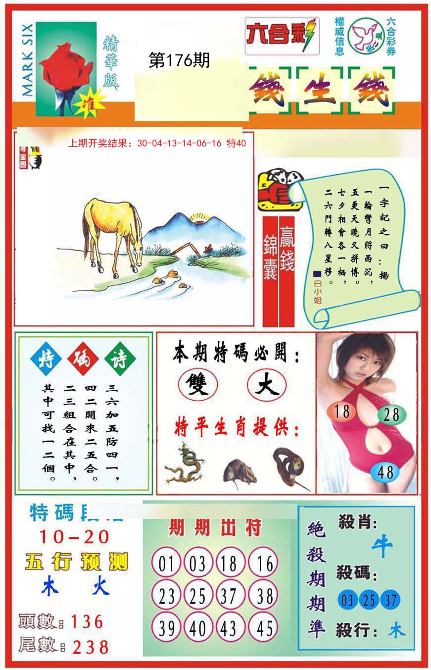 2024176期九龍钱生钱(推荐)