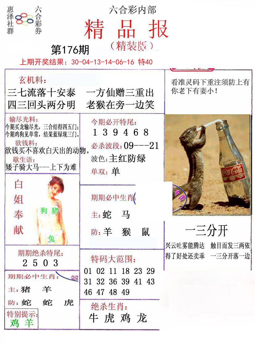 2024176期摇钱树