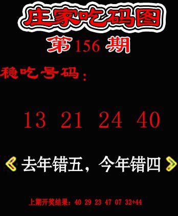 2024156期庄家吃码图