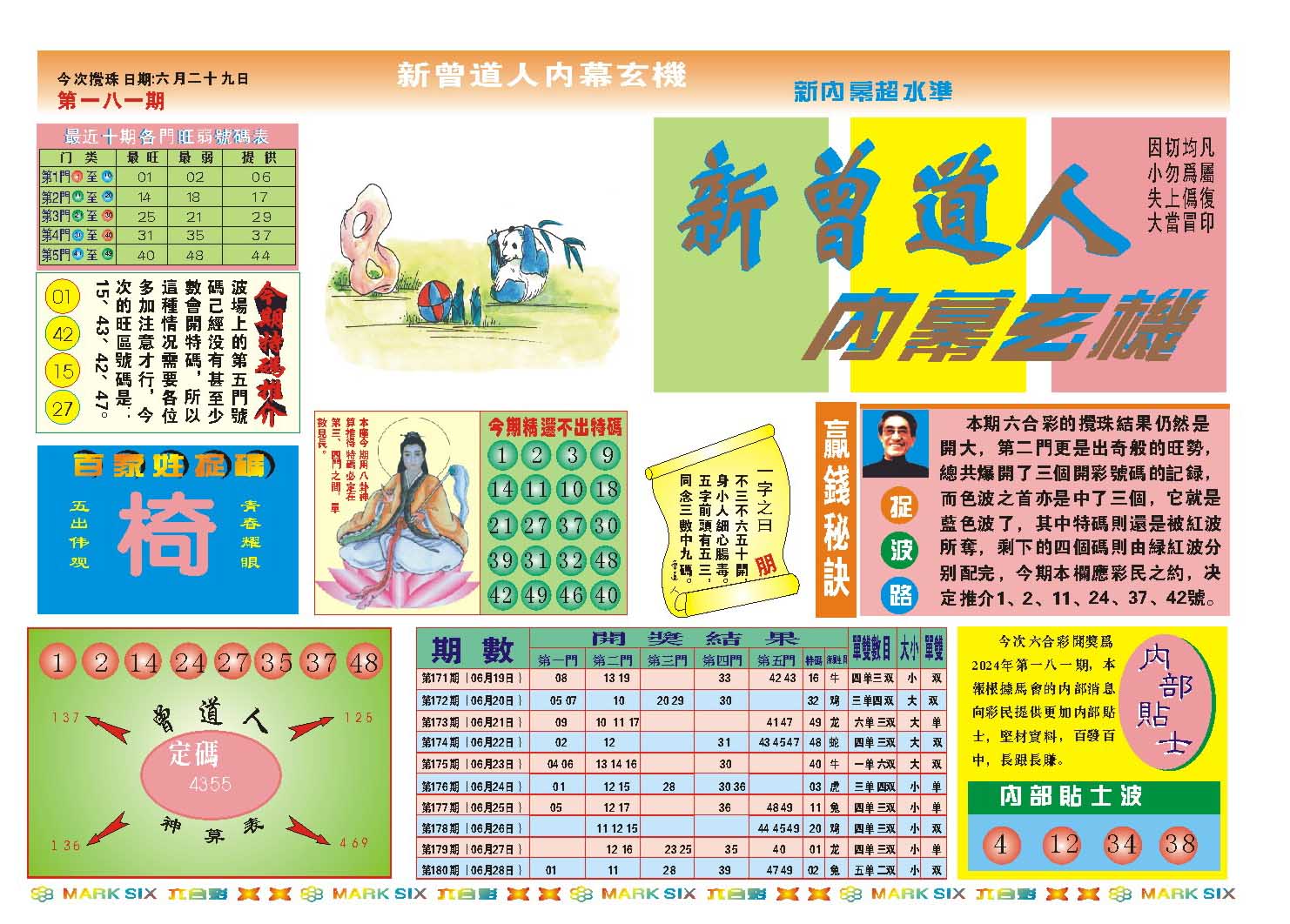 2024181期新曾道人内幕A