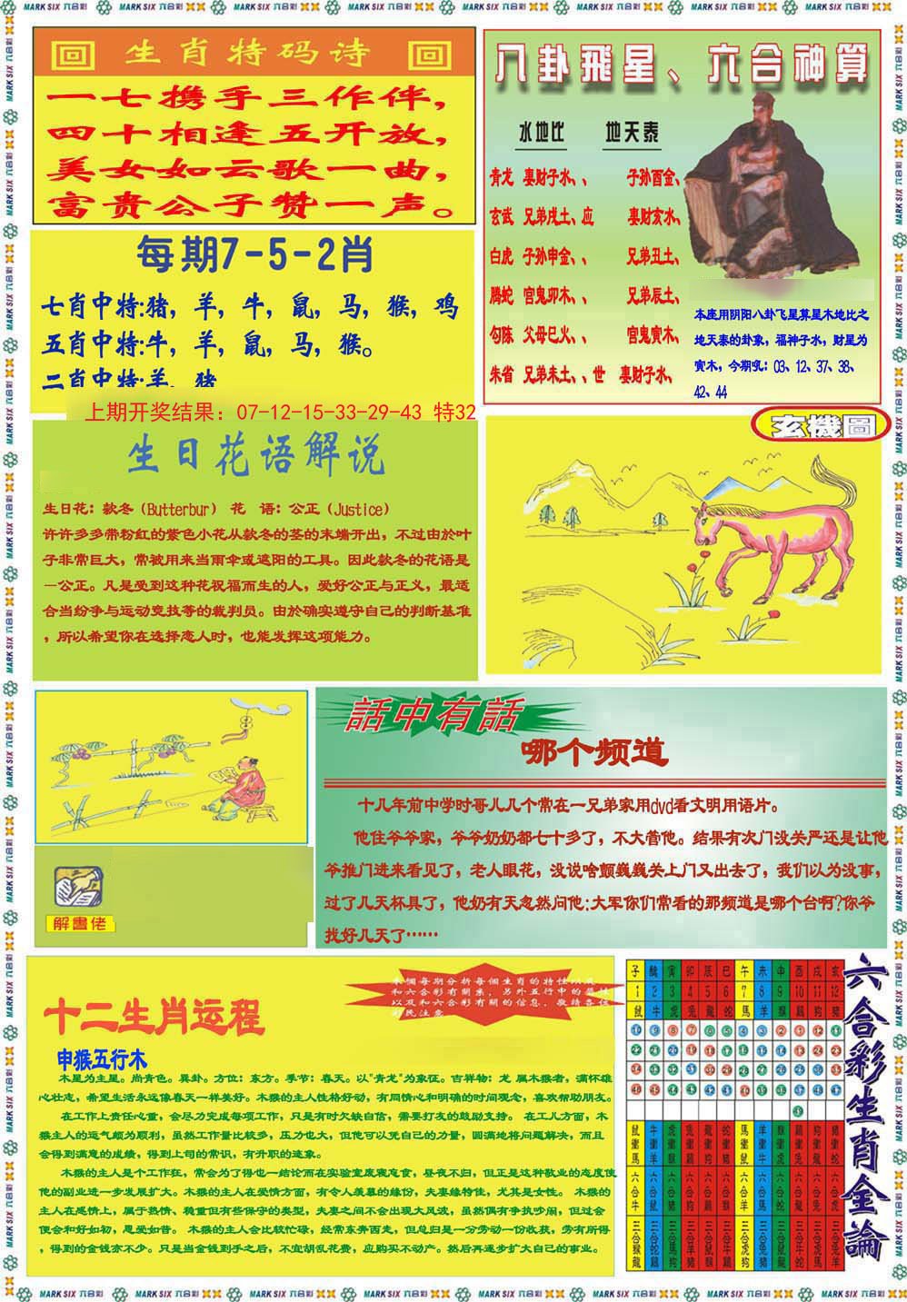 2024167期九龍马经B(推荐)