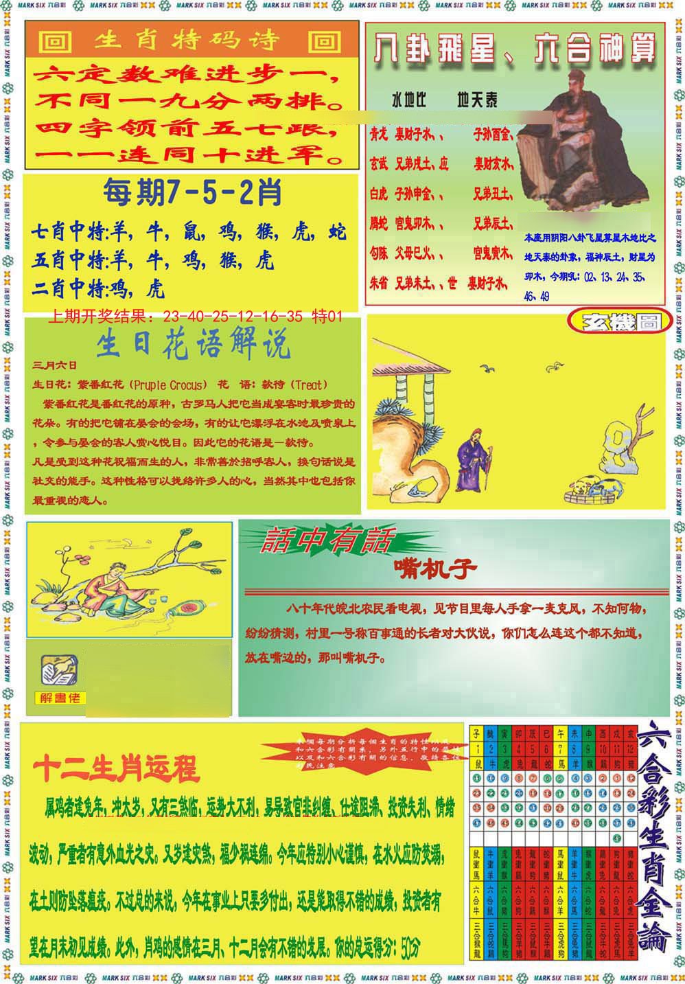 2024180期九龍马经B(推荐)