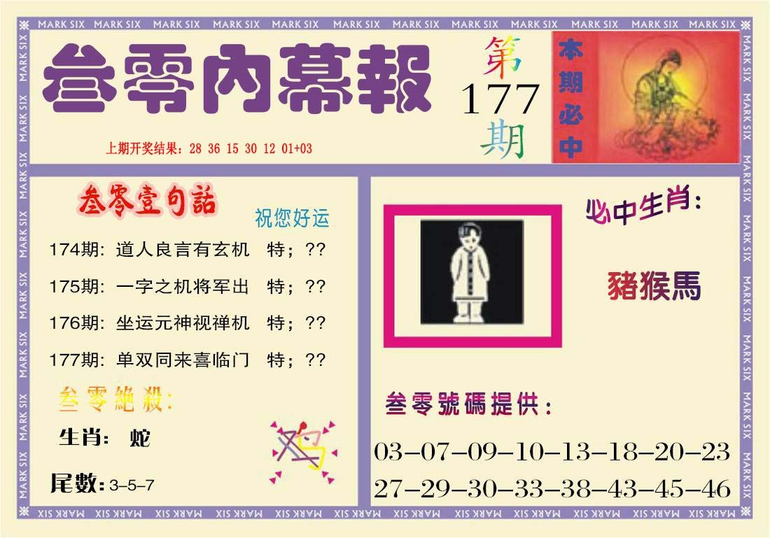 2024177期叁零内幕报
