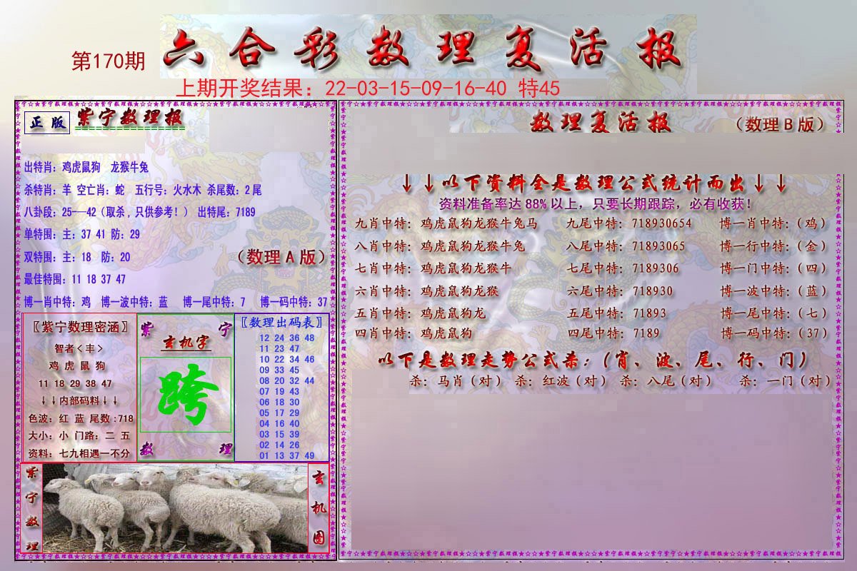 2024170期数理复活报
