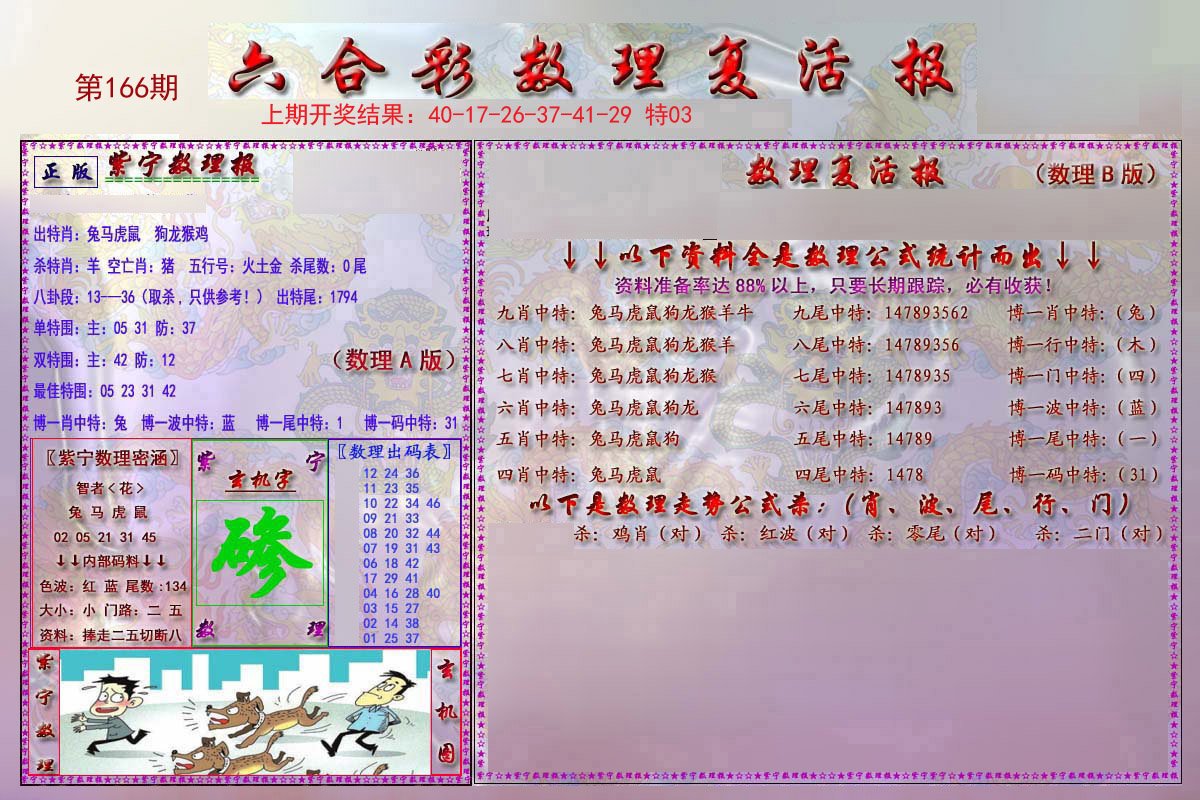 2024166期数理复活报