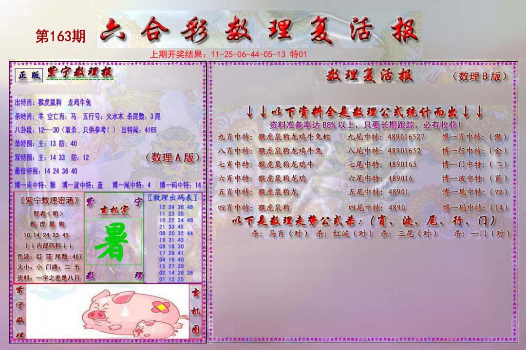 2024163期数理复活报