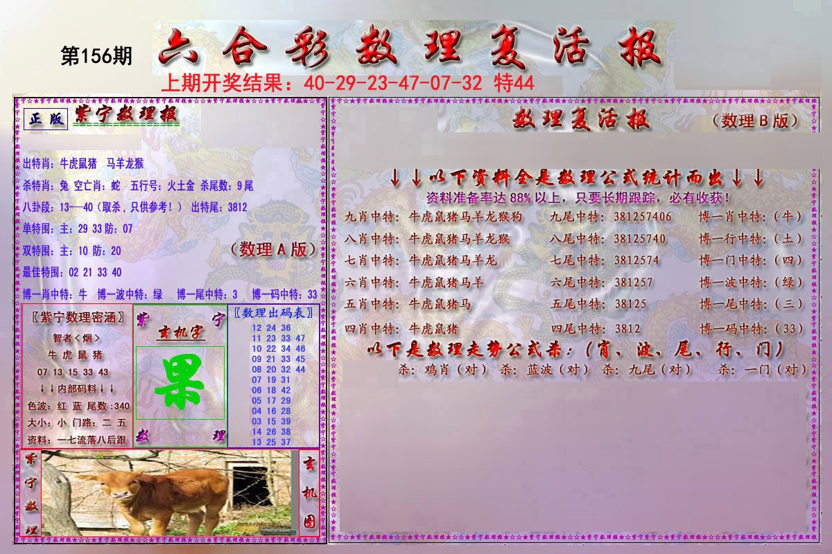 2024156期数理复活报