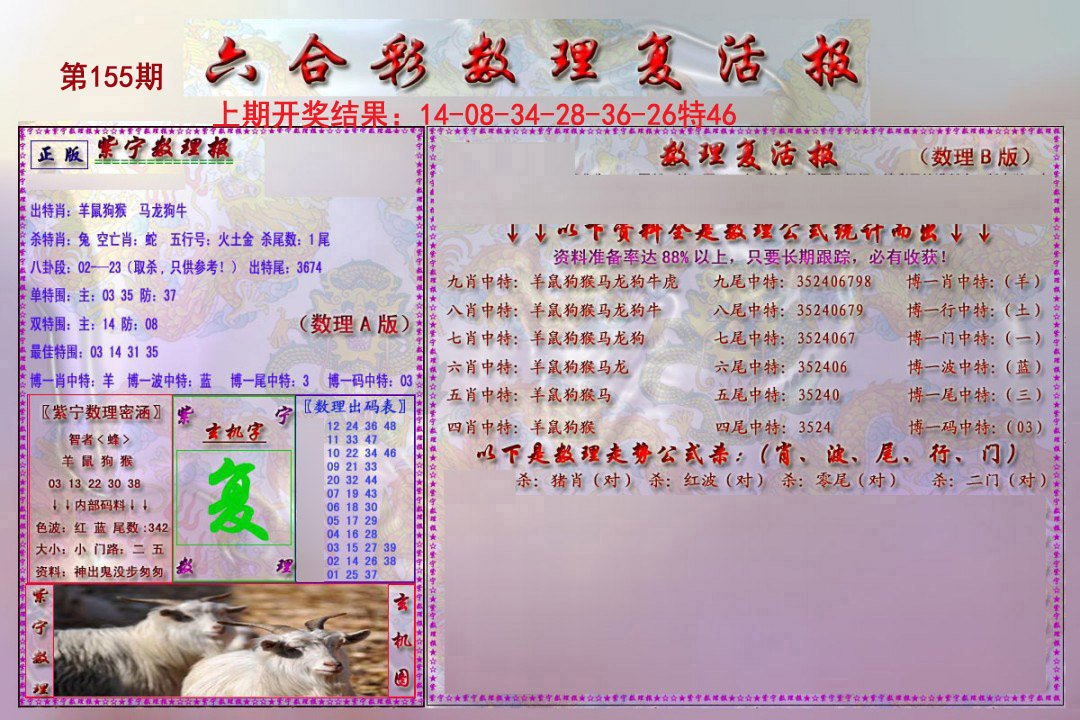 2024155期数理复活报