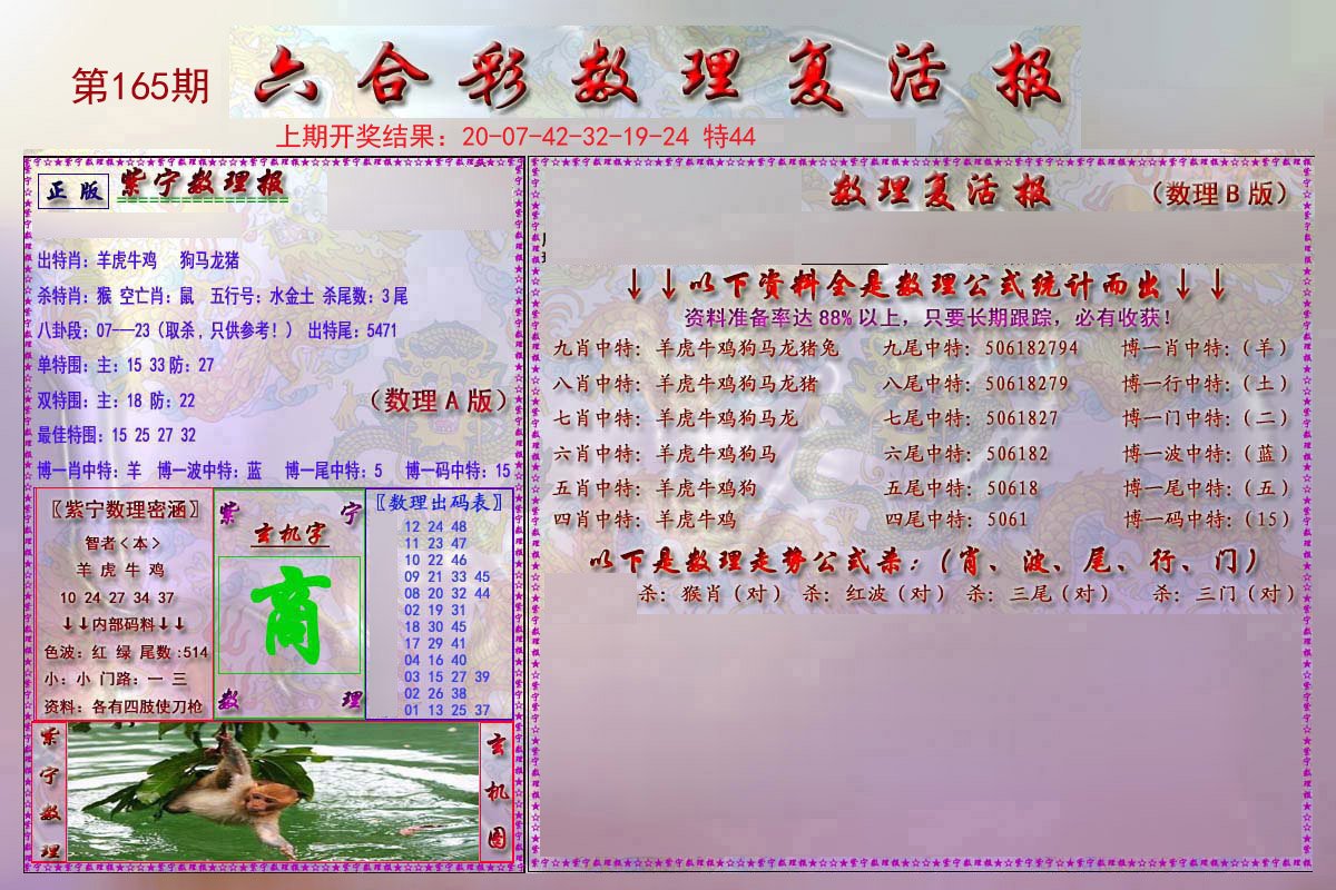2024165期数理复活报