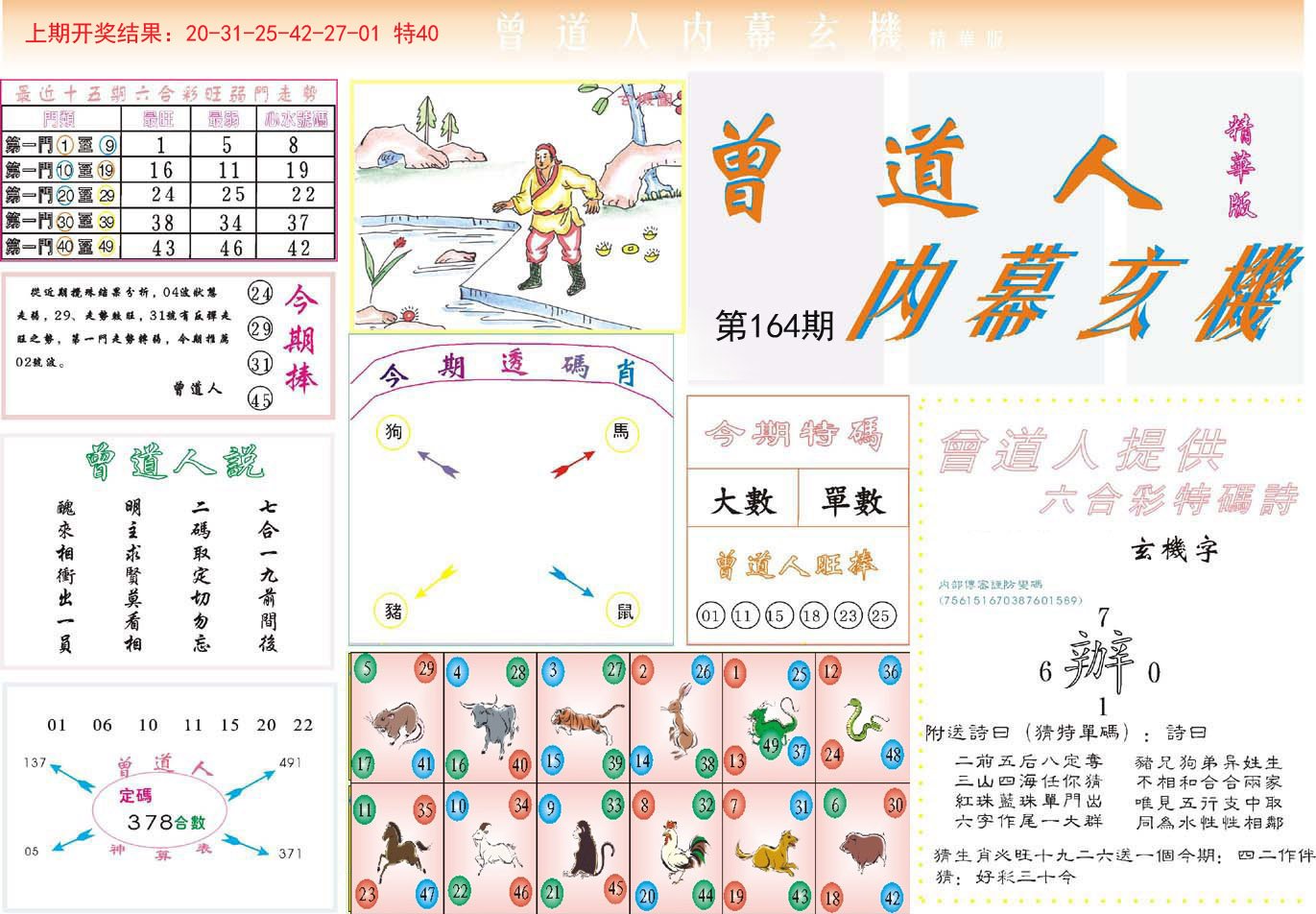 2024164期曾道人内幕精华版