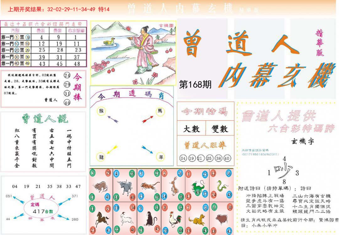2024168期曾道人内幕精华版