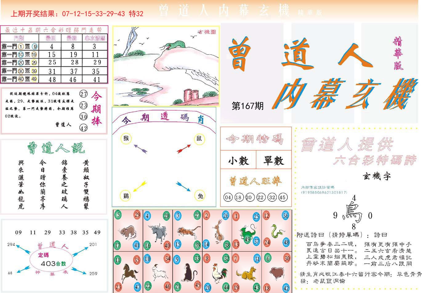 2024167期曾道人内幕精华版