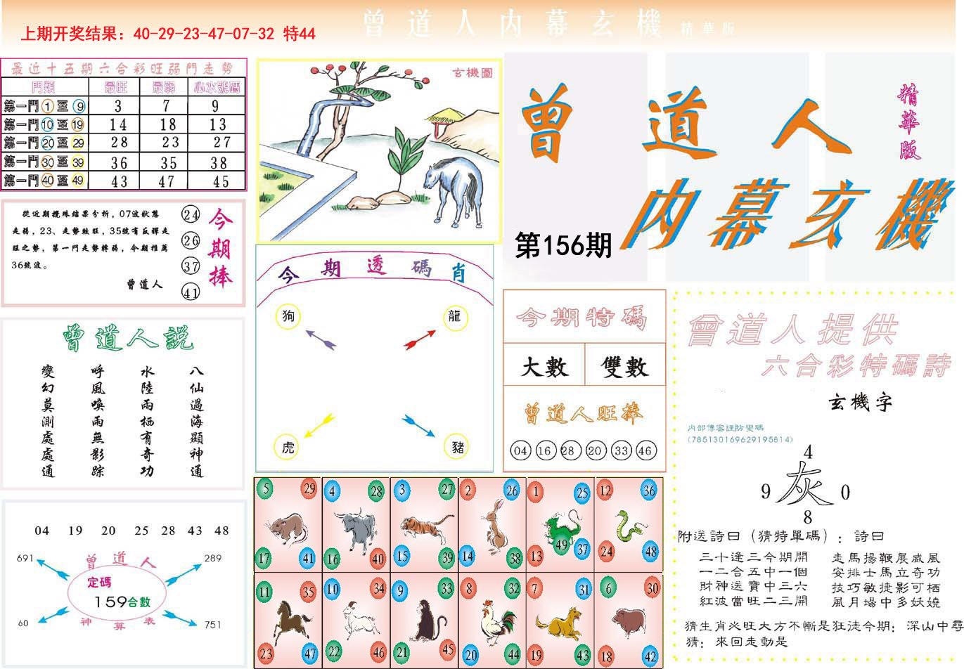 2024156期曾道人内幕精华版