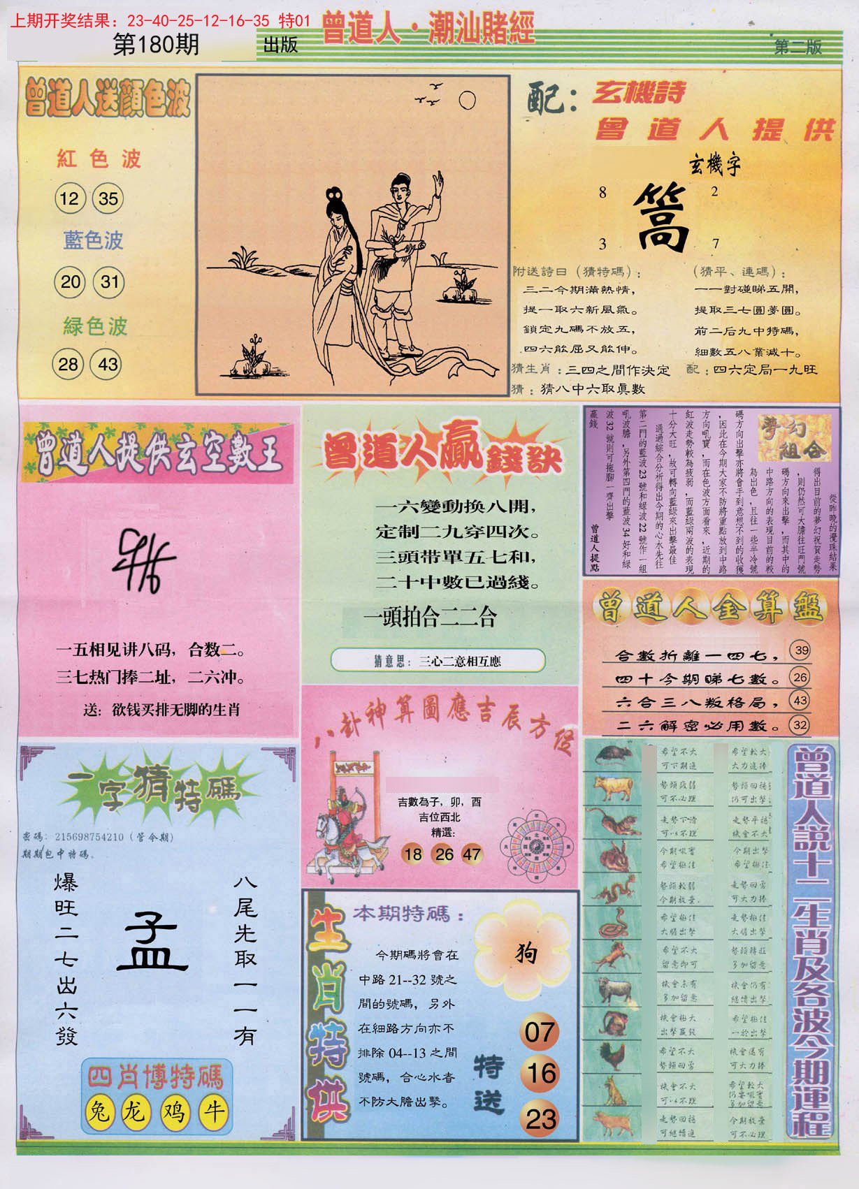 2024180期潮汕赌经B