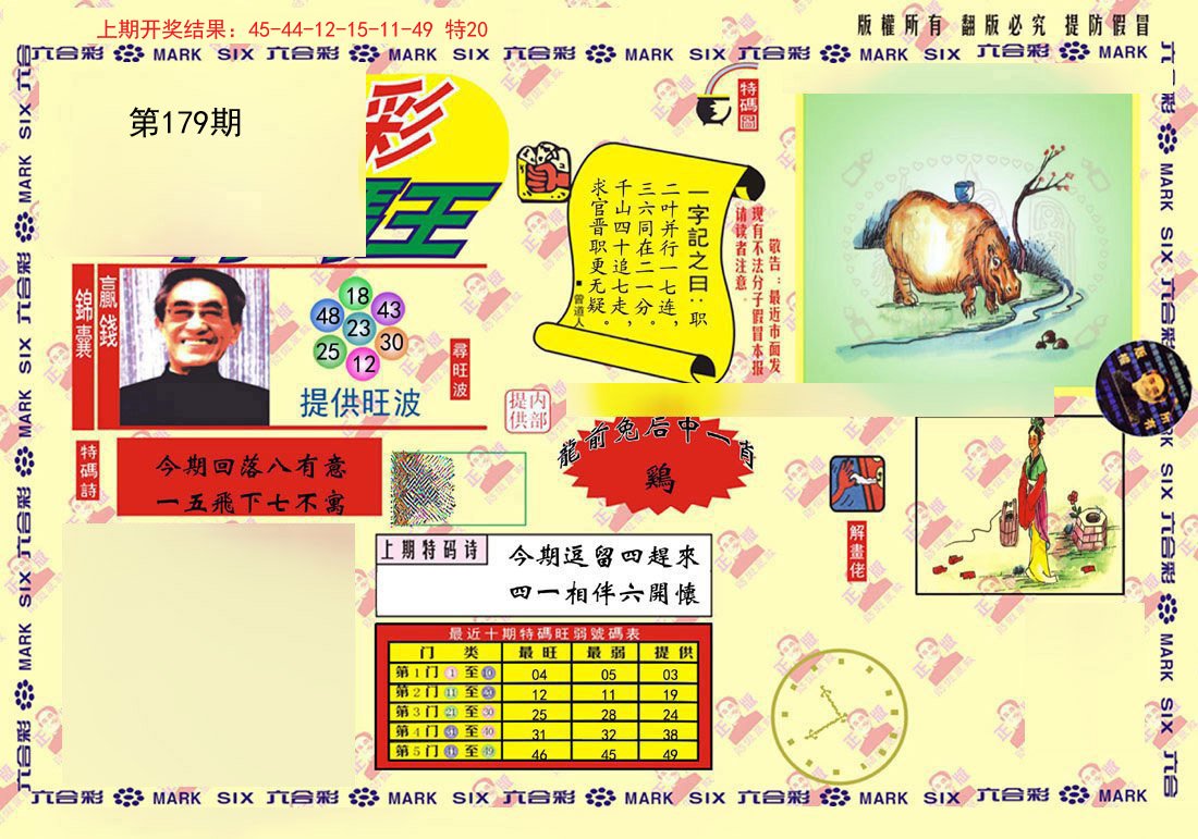 2024179期心水特码(信封)