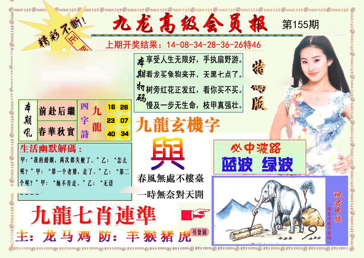 2024155期九龙高级会员报