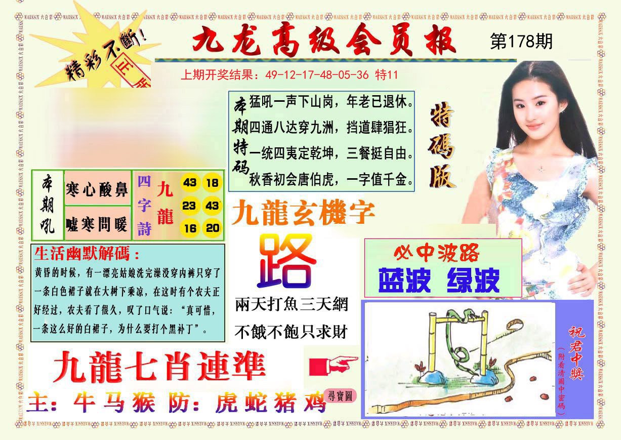 2024178期九龙高级会员报