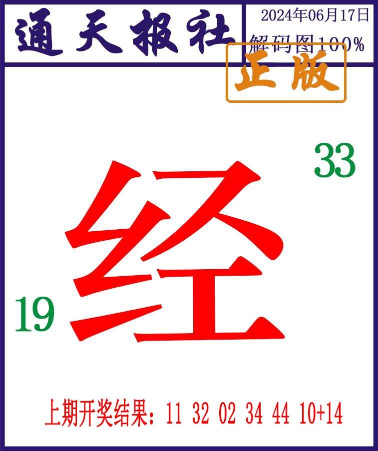 2024169期通天报解码图
