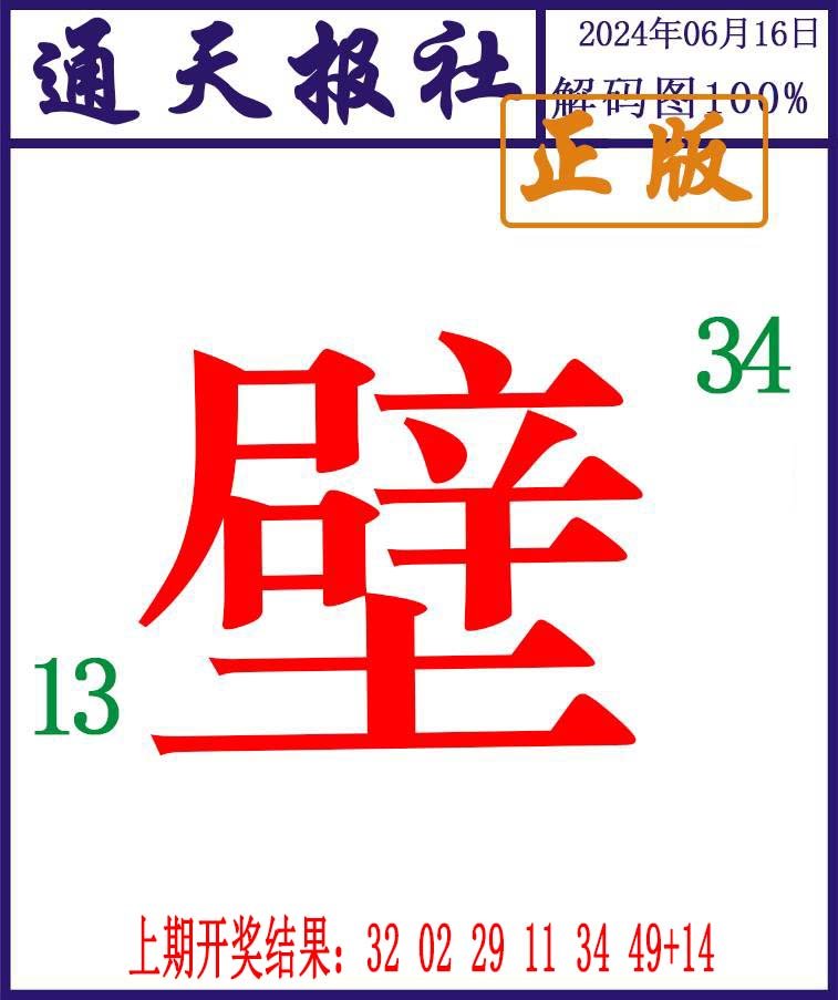2024168期通天报解码图