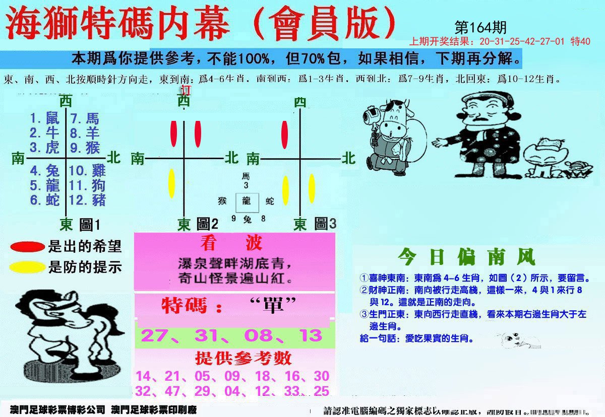 2024164期另版海狮特码内幕报