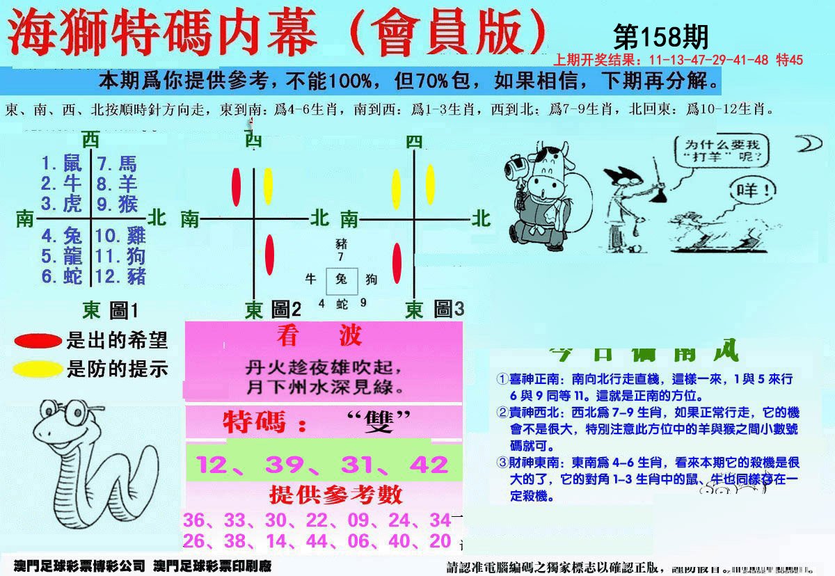 2024158期另版海狮特码内幕报