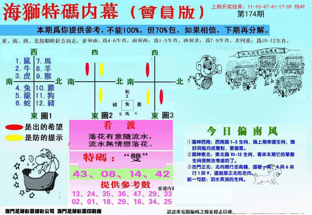 2024174期另版海狮特码内幕报