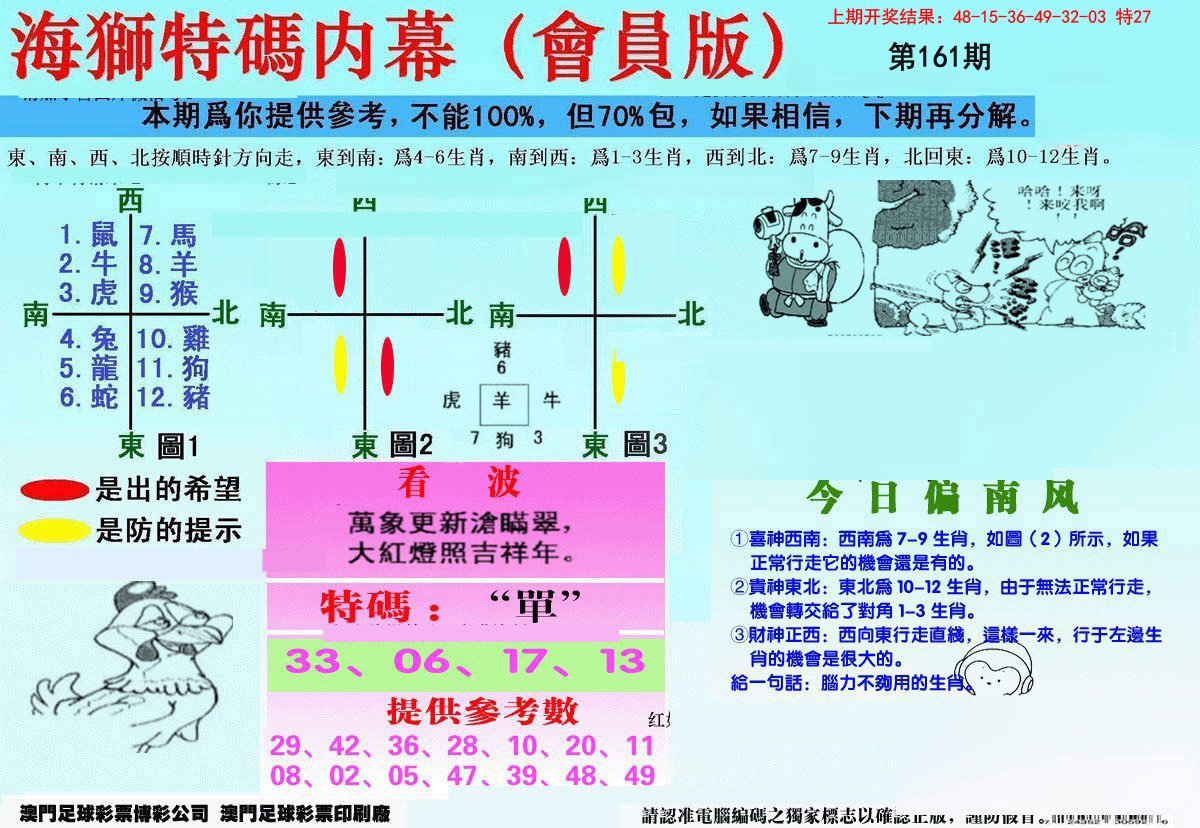 2024161期另版海狮特码内幕报