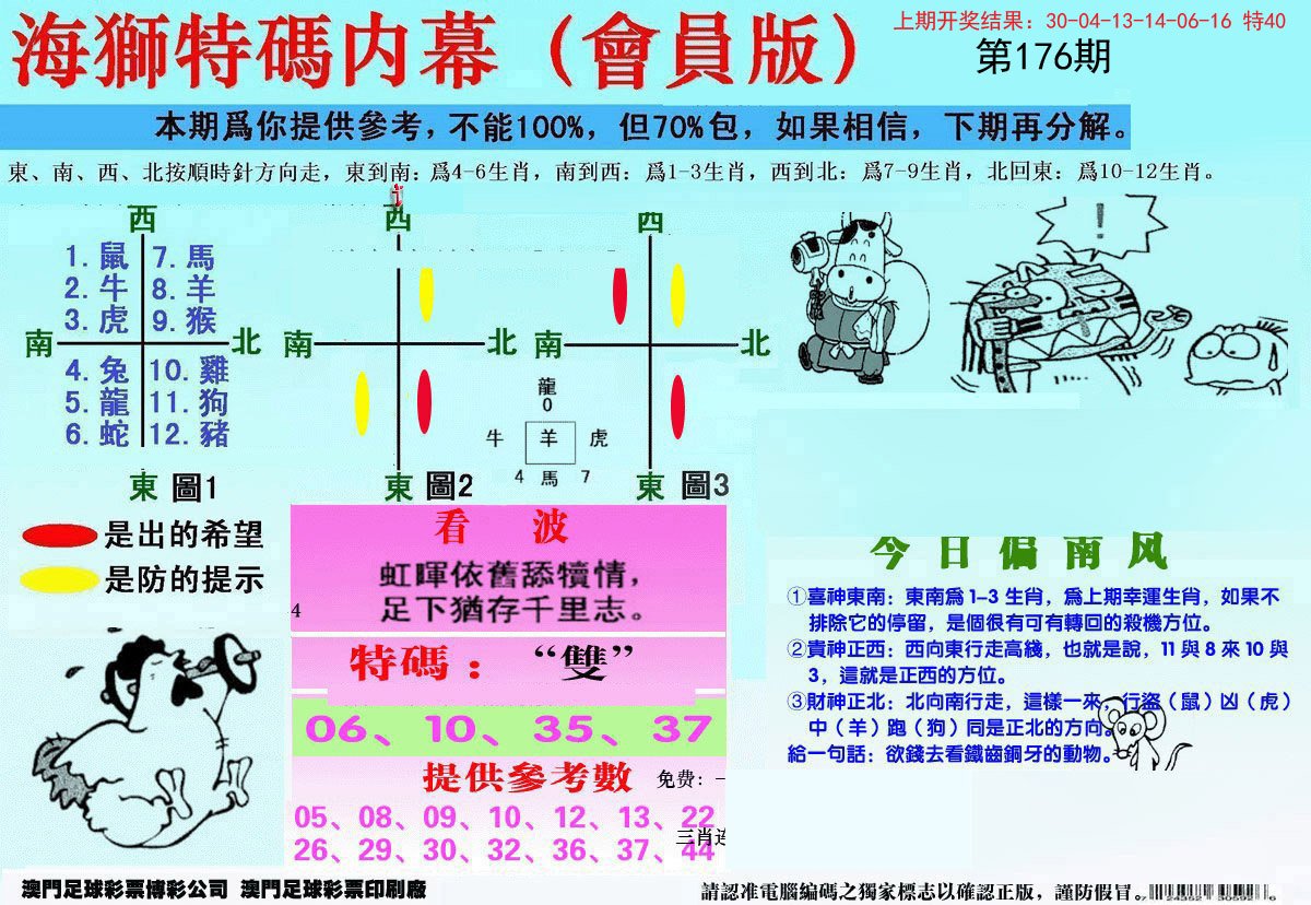 2024176期另版海狮特码内幕报