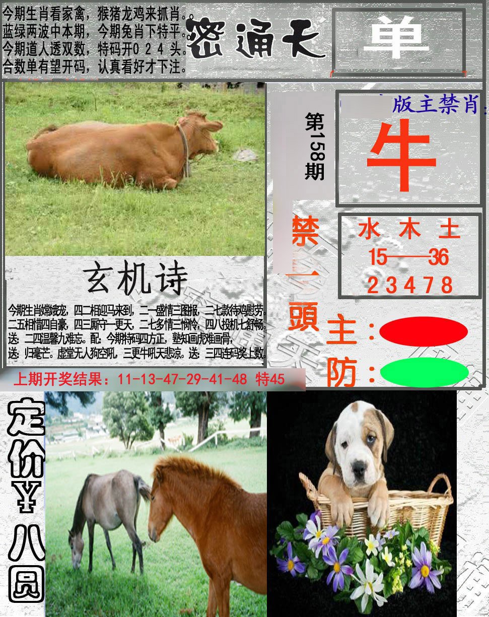 2024158期密通天