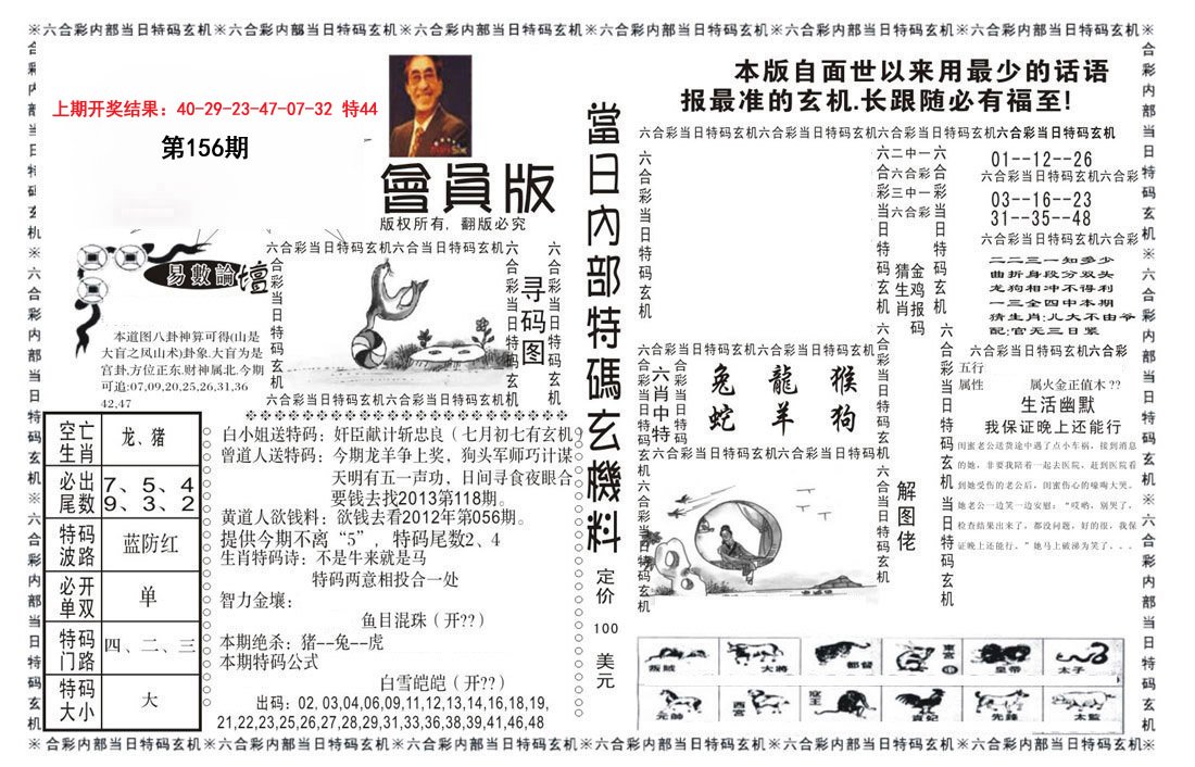 2024156期当日特码玄机报