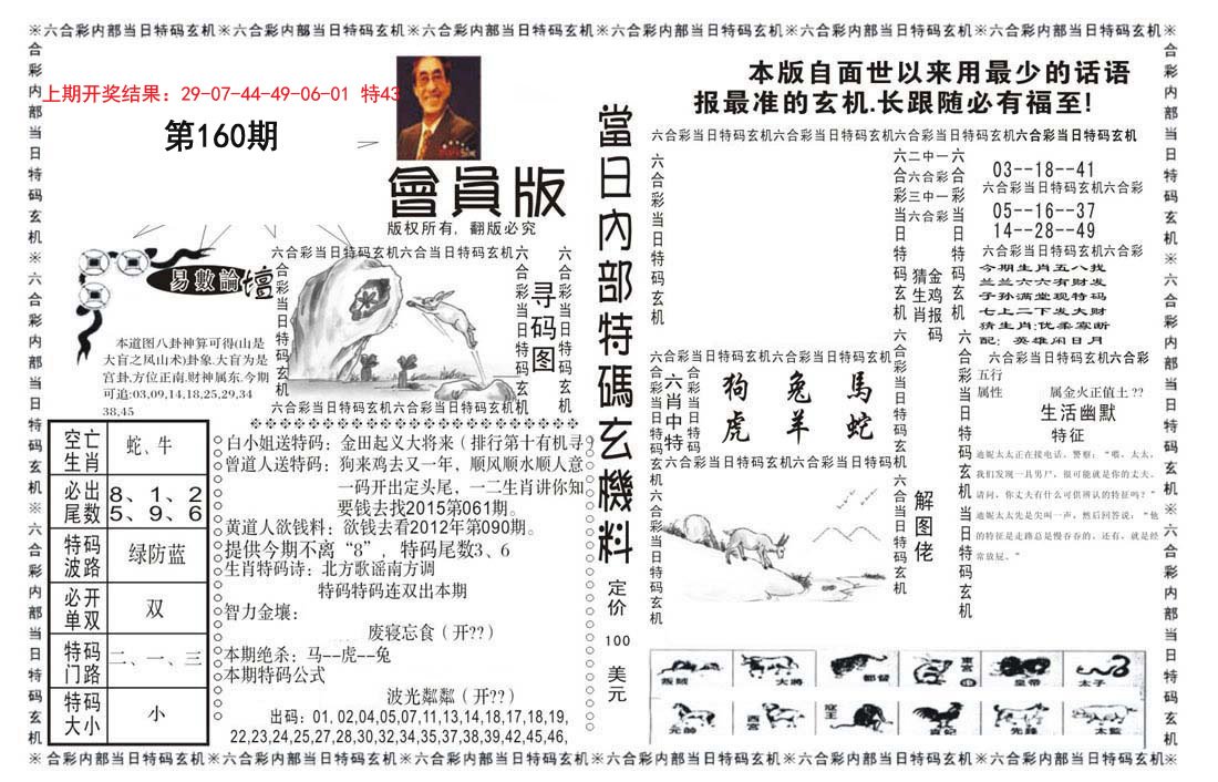 2024160期当日特码玄机报