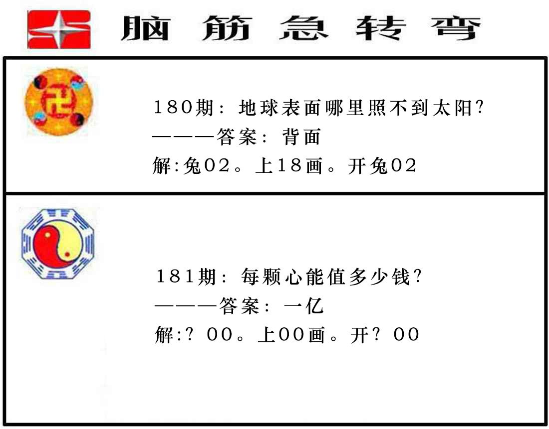 2024181期脑筋急转弯