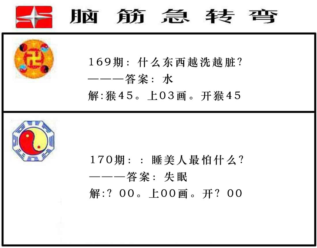 2024170期脑筋急转弯