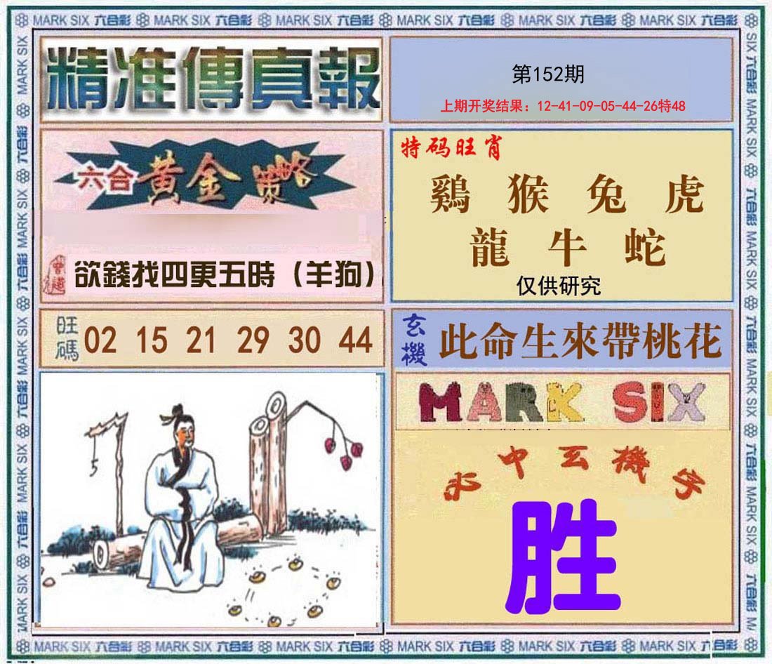 2024152期精准<傳真報>