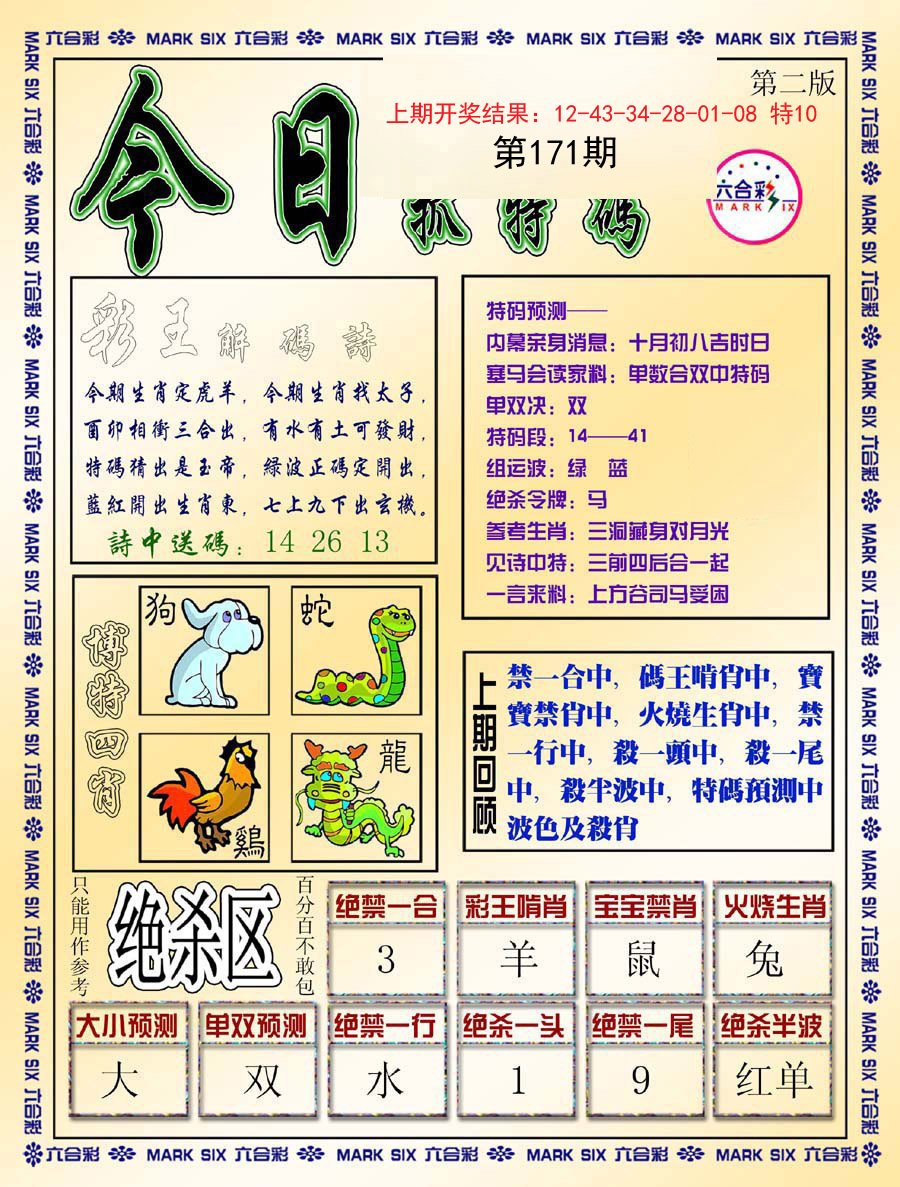 2024171期今日抓特码-B