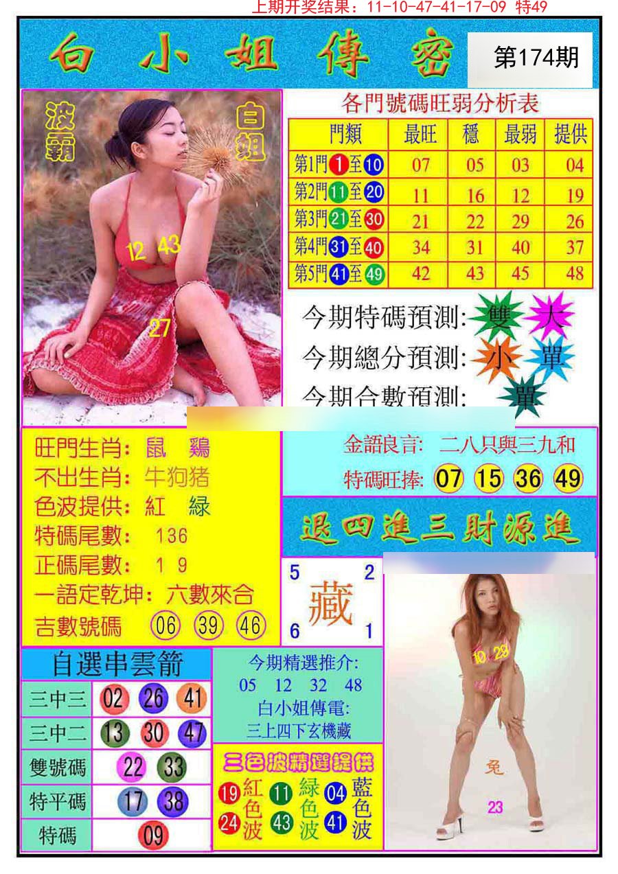 2024174期白小姐传密