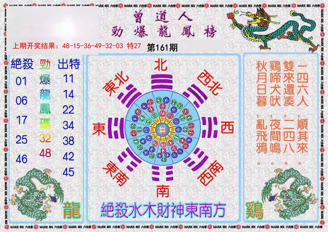 2024161期曾道人劲爆龙凤榜