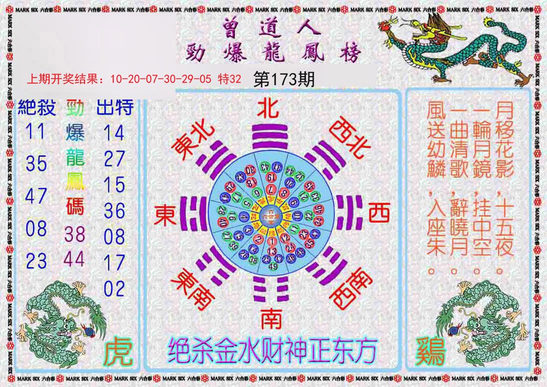 2024173期曾道人劲爆龙凤榜