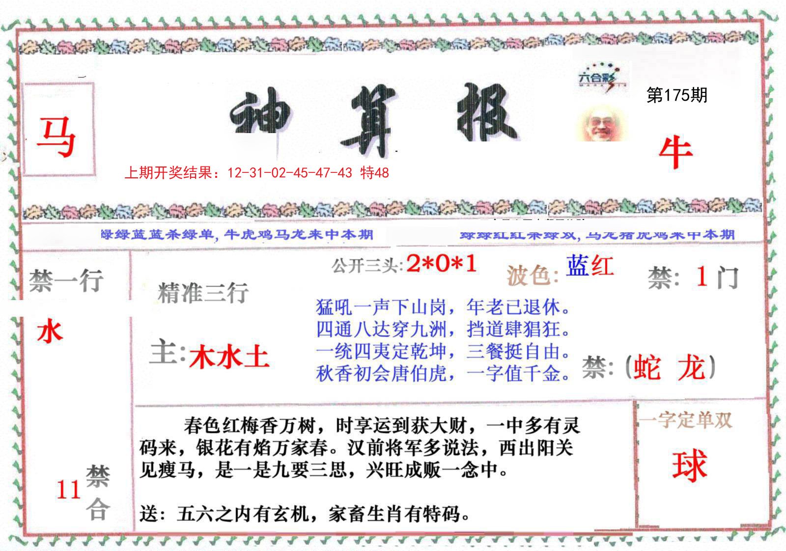 2024175期神算报