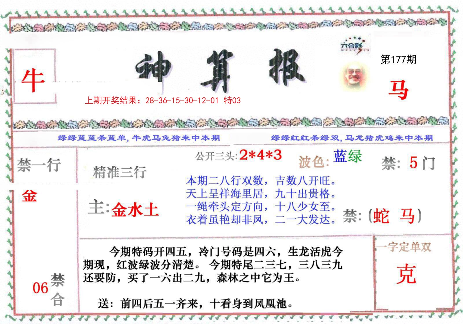 2024177期神算报